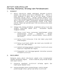 Matlamat dan objektif ini berkaitan dengan tugas dan tingkah laku khusus pekerja. Doc Aktiviti Kokurikulum Konsep Matlamat Strategi Dan Perlaksanaan Imelda Manu Matthew Academia Edu