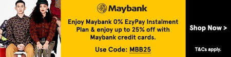 Maybank credit cardmember can now enjoy instant conversion of ezypay plus via maybank2u for purchases made. Day 11 Extra 40 Off Standout Styles Zalora Email Archive