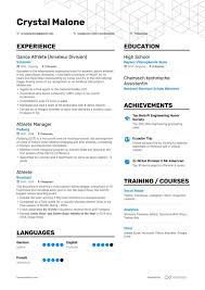 download: athlete resume example for