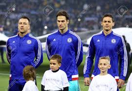 Chelsea football club is an english professional football club based in fulham, west london. Kyiv Ukraine October 20 2015 Fc Chelsea Players Listen Official Anthem Before Uefa Champions League Game Against Fc Dynamo Kyiv At Nsc Olimpiyskyi Stadium In Kyiv Stock Photo Picture And Royalty