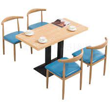 Acrylic chairs complement eclectic dining rooms because of their transparent qualities. Fast Food Tables And Chairs Combination Snack Milk Tea Coffee Shop Dining Table And Chair Simple Iron Art Imitation Solid Wood H Cafe Tables Aliexpress