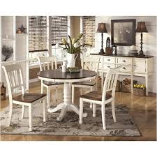 This design has a wide, 0.87 rectangular tabletop with grooved details and a rich oak finish ( a great contrast for that vintage white stoneware you found last week). D583 15t Ashley Furniture Round Dining Room Table