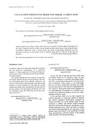 You could also take a look at the percentage calculator to. Pdf Calculating Percentage Prediction Error A User S Note