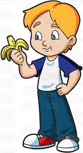 A Boy Eating A Banana Drawing Cartoon Characters Cartoon Drawings Cartoon Drawings Disney