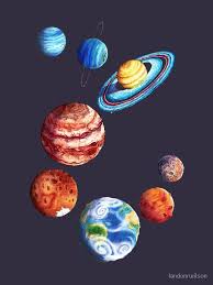 Watercolor Planets Essential T Shirt By Landonrwilson In 2021 Planet Painting Planets Art Planet Drawing