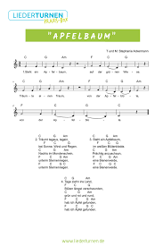 Noten Fur Das Kinderlied Apfelbaum Ein Mitmachlied Fur Das Kinderturnen Im Kindergarten In Der Kita Der Kripp Kinder Lied Kinderlieder Kindergarten Lieder