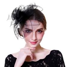 Sophisticated Black Fascinator Kentucky Derby Tea Cocktail