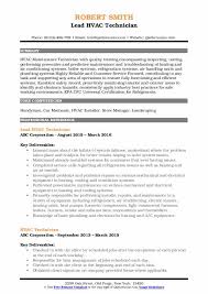 This range of professional cv templates for all career stages and industries along with example cvs provide you with everything you need to create a winning cv and step closer to landing the job you want. Hvac Technician Resume Samples Qwikresume