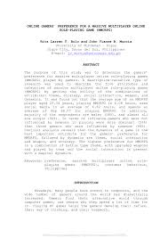 Below is the list of popular computer store that can be found in davao city.contact us if you want your business to be listed. Pdf Online Gamerss Preference For A Massive Multiplayer Online Role Playing Game Mmorpg