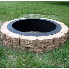 I minimized costs by building it below ground with cinder. Sunnydaze Heavy Duty Fire Pit Rim For Diy In Ground Fire Pit Black Overstock 11594241