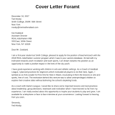 Cover Letter Resume Cover Letter Format Samples Examples