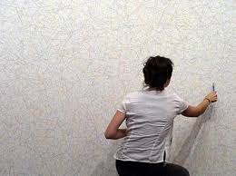 Sol Lewitt S Wall Drawing 65 Lines Not Short Not Straight Crossing And Touching Drawn At Random Using Four Co Wall Drawing Home Wall Painting Sol Lewitt