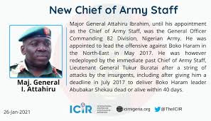 Until his appointment in january, he was the general officer. The Icir On Twitter Major General Leo Irabor Chief Of Defence Staff Major General Leo Irobor Is From Agbor In Delta State He Was A Member Of The Regular Course 39 Of
