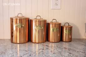 vintage copper kitchen canisters