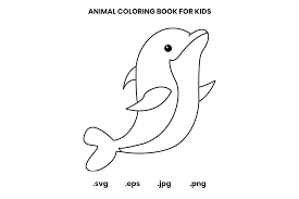 The dolphins are happy and familiar animals, so it would not be strange that they meet. Dolphin Coloring Page For Kids Graphic By Doridodesign Creative Fabrica