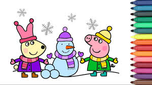 Click the rebecca rabbit coloring pages to view printable version or color it online (compatible with ipad and android tablets). Peppa Pig Rebecca Rabbit Snowman Coloring Page For Kids Youtube