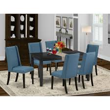 Enjoy a meal in modern style with a parsons table. 7 Piece Kitchen Dining Table Set 6 Parson Dining Chairs And Small Dining Table Finish Option Overstock 32085564