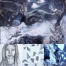 The Process And Completed Piece For My Art Final I Took A Drawing 1 Class My Second Semester Of College This Class Has Really Helpe My Arts Art Pages Artwork