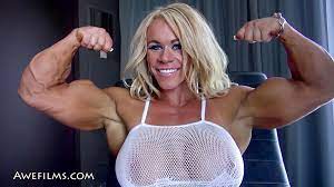 Incredible Massive Muscle Girl Flexing Aleesha Young