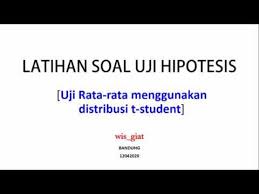 Soal dan pembahasan distribusi probabilitas binomial dan. Pembahasan Soal Uji Hipotesis Rata Rata Menggunakan Distribusi T Student Uji T Youtube