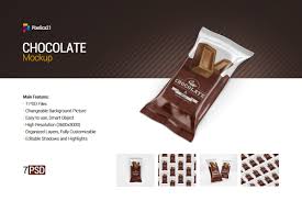 Chocolate Bar Mockup In Packaging Mockups On Yellow Images Creative Store