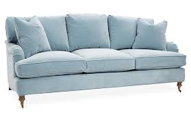 Brooke 3 Seat Sofa Light Blue One Kings Lane Light Blue Sofa Light Blue Couches Blue Sofa