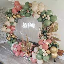 Baby Shower Diy Avocado Green Balloons Garland Arch Kit Dusty Etsy Baby Shower Party Decorations Baby Shower Diy Baby Shower Decorations