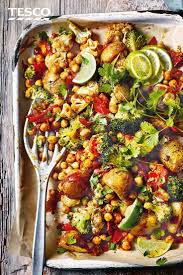 Aloo Gobi Traybake Dinner Ideas For Two Tesco Real Food Recipe Vegetarian Recipes Healthy Healthy Vegetarian Recipes