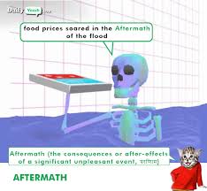 A consequence, especially of a disaster or misfortune. Aftermath Meaning In Hindi With Picture Video Memory Trick