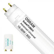 osram substitube advanced un 16w 830 120cm warm white incl led starter replaces 36w any lamp