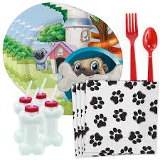 Shop for kids birthday party supplies in popular themes. Puppy Dog Pug Party Supplies Birthday Decorations Kit Serves 8 Walmart Com Walmart Com