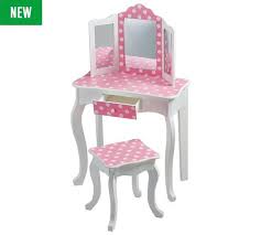 Buy Teamson Kids Fashion Prints Vanity Table Stool Polka Dot At Argos Co Uk Visit Argos Co Uk To Shop Online For D Kids Vanity Vanity Table Kids Vanity Set