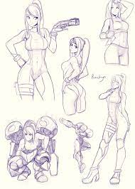 Become a patron of raichiyo today: Raichiyo On Twitter Zero Suit Samus Sketches Hey Mech Suits Are Hard To Draw Or Rather I Lost Patience Ha