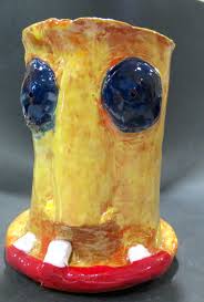 Clay Funny Face Vessels With Exaggeration Of Features Funny Faces Art Clay