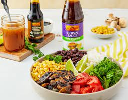 Mushroom Burrito Bowl And Lime Cilantro Dressing Usa Cilantro Recipes Cilantro Lime Dressing Cilantro Dressing
