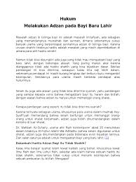 Ini memiliki arti untuk mengenalkan bayi kepada allah swt dan tugasnya di dunia. Hukum Melakukan Adzan Pada Bayi Baru Lahir