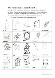 If I Were Stranded On A Desert Island Worksheet Free Esl Printable Worksheets Made By Teachers Survival Quotes Desert Island Survival Skills