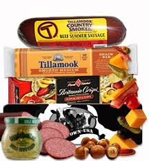 Tillamook Smoked Cheddar Cheese Sausage Gift Box Meat Gifts Gourmet Gift Baskets Sausage