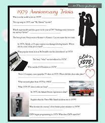 Want to learn even more? 40th Wedding Anniversary The Year Of 1979 Party Trivia Etsy Anniversary Party Games 40th Anniversary Party 50th Anniversary Party Ideas Parents