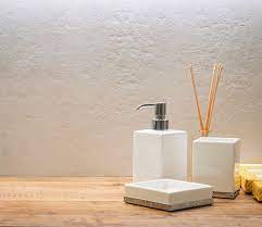 Dispencer Portasapone Per Bagno Accessori Appoggio In Ceramica E Ottone Ceramica Portasapone Sapone
