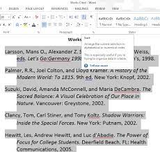 *a very few referencing systems ask for the bibliography to be in the order in which the references appear in the text. Https Www Landmark Edu Uploads Pages Doc How To Quickly Sort And Indent Citations In Ms Word Pdf