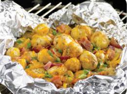 Loaded Potatoes Grill Style Recipe Grilled Potatoes Recipes Food