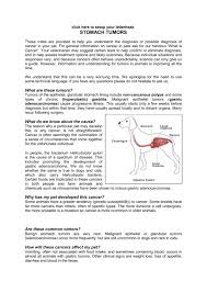 Unusual lumps or swellings anywhere on your cat's body, especially if they're getting larger or changing shape. Stomach Tumors