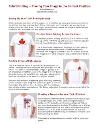 Tshirt Printing Placing Your Image In The Correct Position