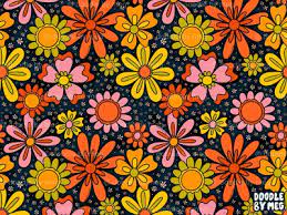 No matter if your interiors are traditional or modern in styling, it's easy to find flooring from our retro range that will match brilliantly with your colour schemes and decor. 60s Floral Designs Themes Templates And Downloadable Graphic Elements On Dribbble