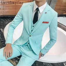 In order to stand out, you have to be good at selecting wedding suits for men. Designer Mint Green Hot Sale One Button Mens Suits Slim Fit Groomsmen Wedding Tuxedos For Men Peaked Lapel Prom Business Suits Buy At The Price Of 64 96 In Aliexpress Com Imall Com