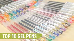 Top 10 Gel Pens Youtube