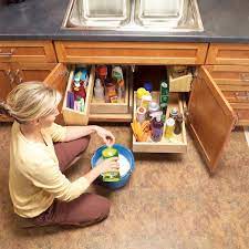 You can purchase spacers from our store to build up the space so you can mount to the cabinet side. How To Build Pull Out Under Sink Storage Trays For Your Kitchen Diy Pull Out Shelves Sink Storage Kitchen Cabinet Storage