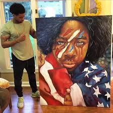 Black Art In America Instagram Jon Moody On Instagram Dear America The Most Disrespected Person In America Is The The Most Unprotected P Black Art Painting Black Art Afrocentric Art