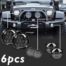 7 39 39 Led Headlights Amber Signal Turn Light 4 Quot Fog Lamp Kit For Jeep Wrangler Jk Ebay Mot Jeep Wrangler Headlights Jeep Wrangler Jk Jeep Wrangler